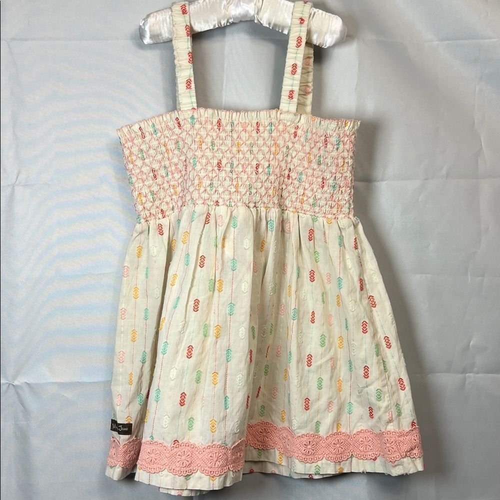 Matilda Jane cream smocked bodice embroidered top with lace trim size 14 - Picture 9 of 13